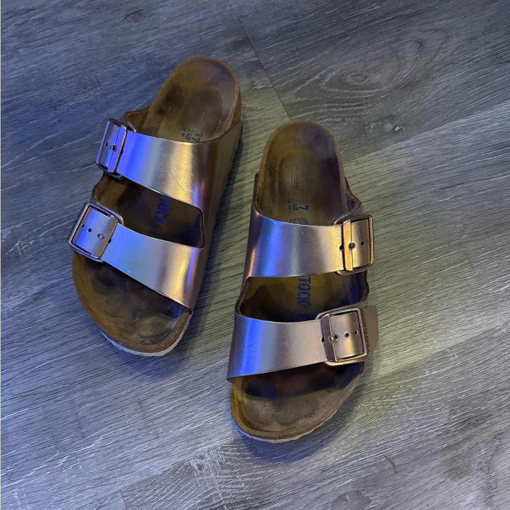 Birkenstock metallic pink 37